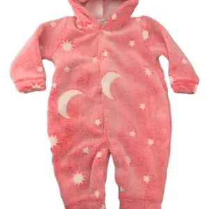 Macacão Bebê Longo Soft Quentinho Capuz