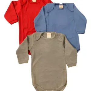 Kit 3 Body Manga Longa Bebê Básico Liso