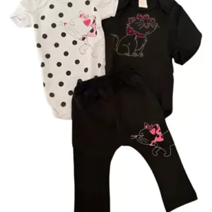 Kit Conjunto 3 Peças Body Manga Longa Curta E Calça